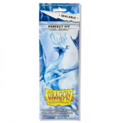 Dragon Shield Classic Perfect Fit Sleeves Resealable – Clear (100 Sleeves)